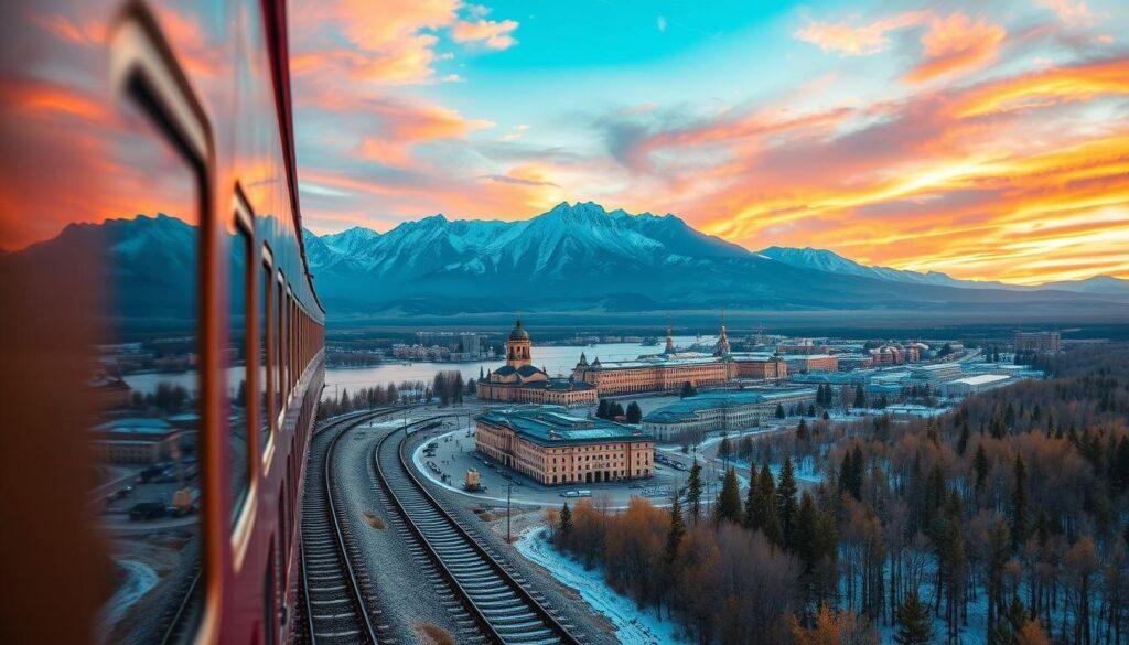 Yekaterinburg on the trans-Siberian railway